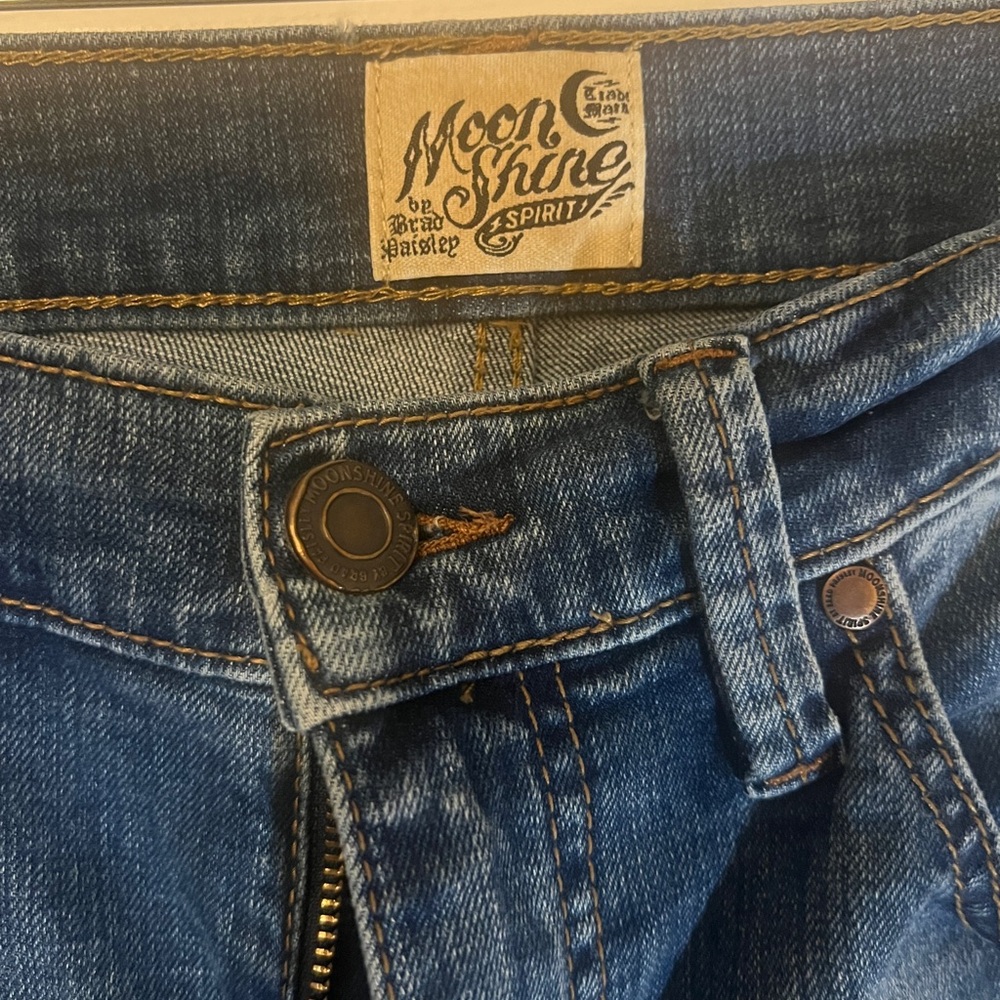 Moonshine Spirit Jeans Men's 120 Proof Skinny Straight Blue Denim 34x30